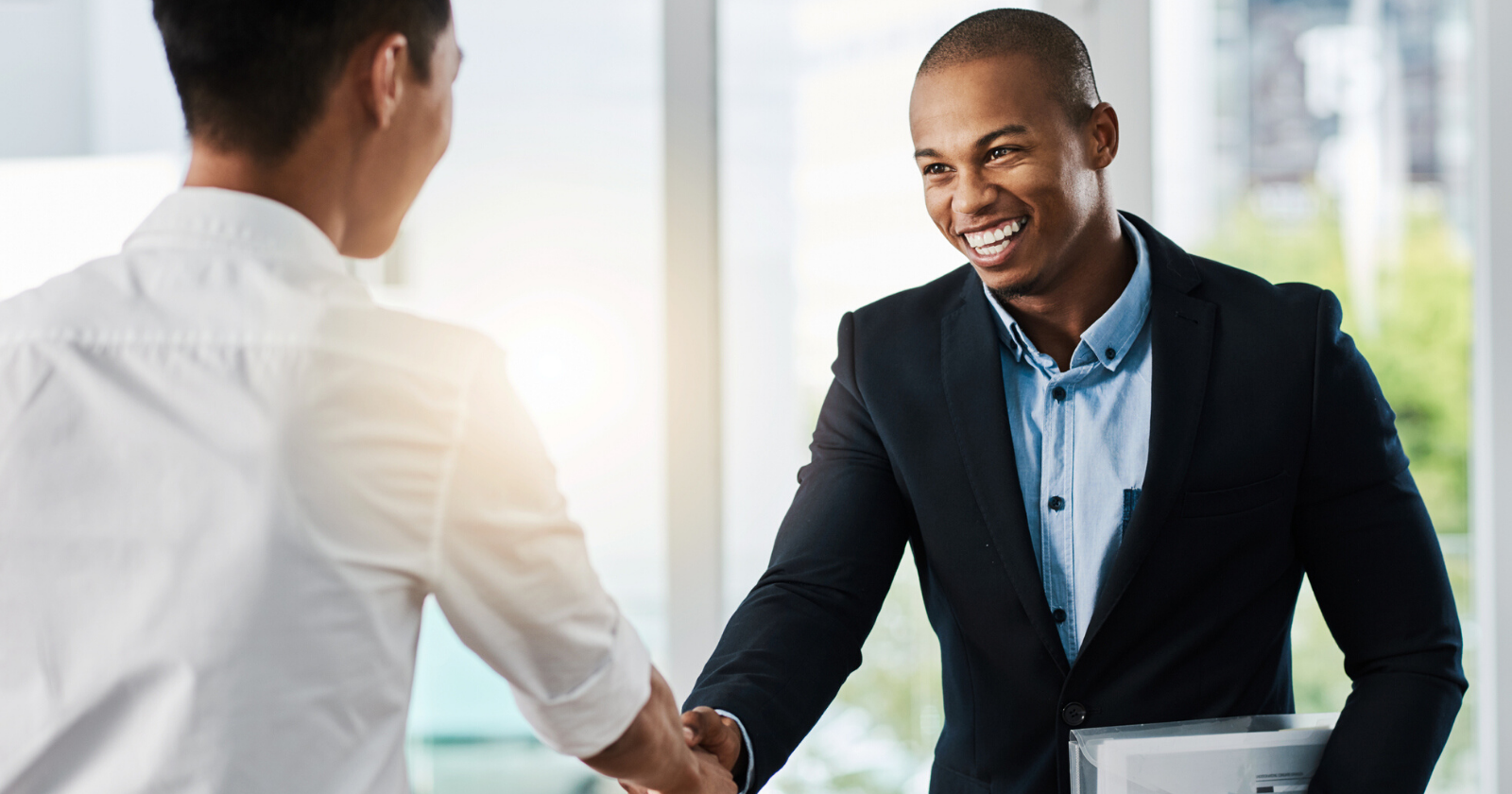 man shaking hands