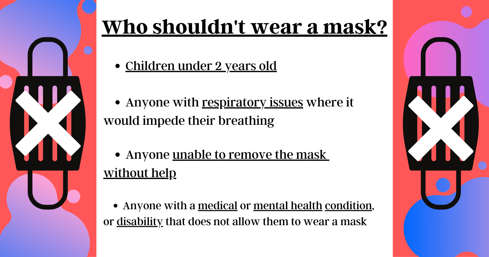 who shouldnt wear a mask